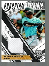 2019 Elite Extra Edition Prospect Materials Black #PM-MH Monte Harrison 