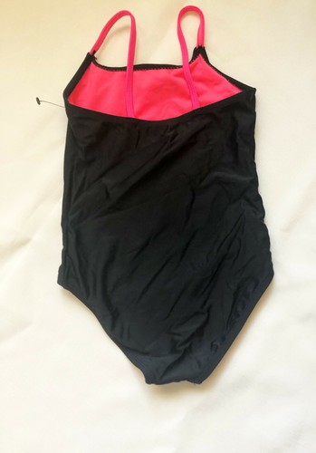 Swimsuit girls new size XS 4/5 OP Rainbow Beach 82% nylon 18% spandex rich black - Picture 2 of 2