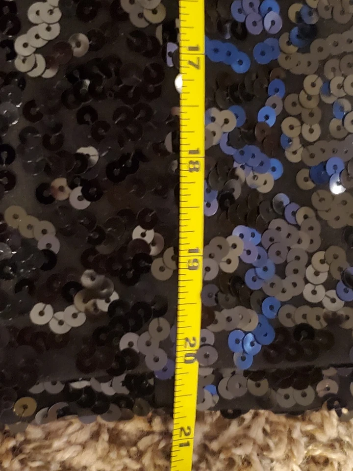 Sexy Minifalda Negra Torrid 2 2x 18 20 Mujeres Brillante Lentejuelas Forrada Vacaciones Nueva con Etiquetas Foto 4 de 4