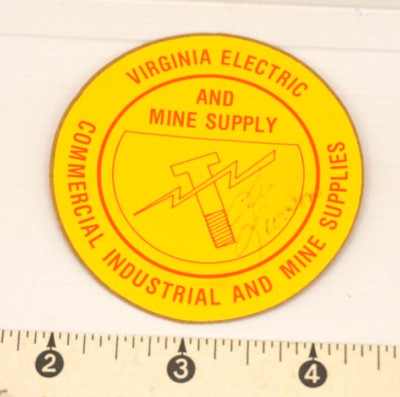 Coal Mining Sticker Virginia Electric and Mine Supply Commercial Industrial