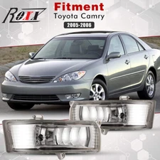 Fit For 2005-2006 Toyota Camry Clear Lens Bumper Fog Lights w/Bulbs+Wire+Switch
