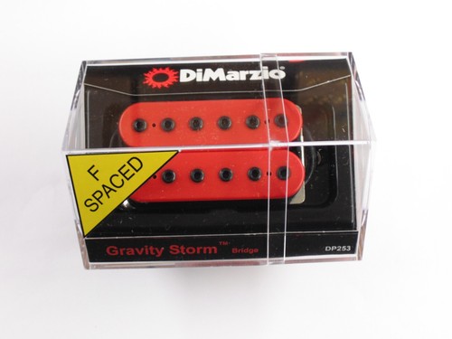 DiMarzio F-Spaced Gravity Storm Bridge rot mit schwarzen Stangen DP 253