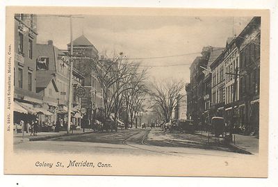 Colony Street View MERIDEN CT Vintage Connecticut Postcard | eBay