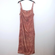 Pretty Little Thing - Rose Devore Maxi Beach Dress - Pink - Medium