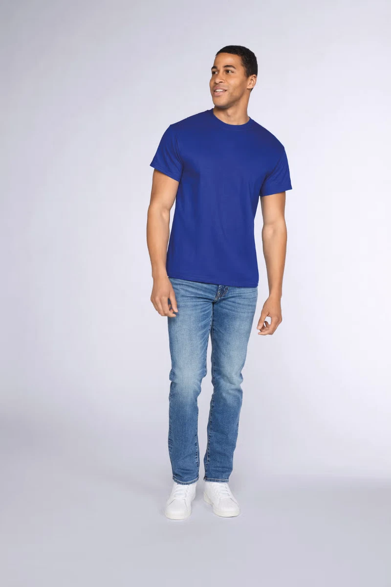 Gildan Felpa Con Cappuccio Uomo Classica, Cotone, Colore Arancio Sicurezza, Taglie S-XXXL