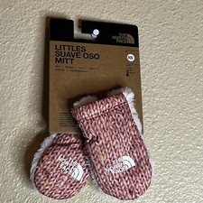 THE NORTH FACE LITTLES SUAVE OSO MITT PINK CLAY CONFETTI SWEATER PRINT XS NWT