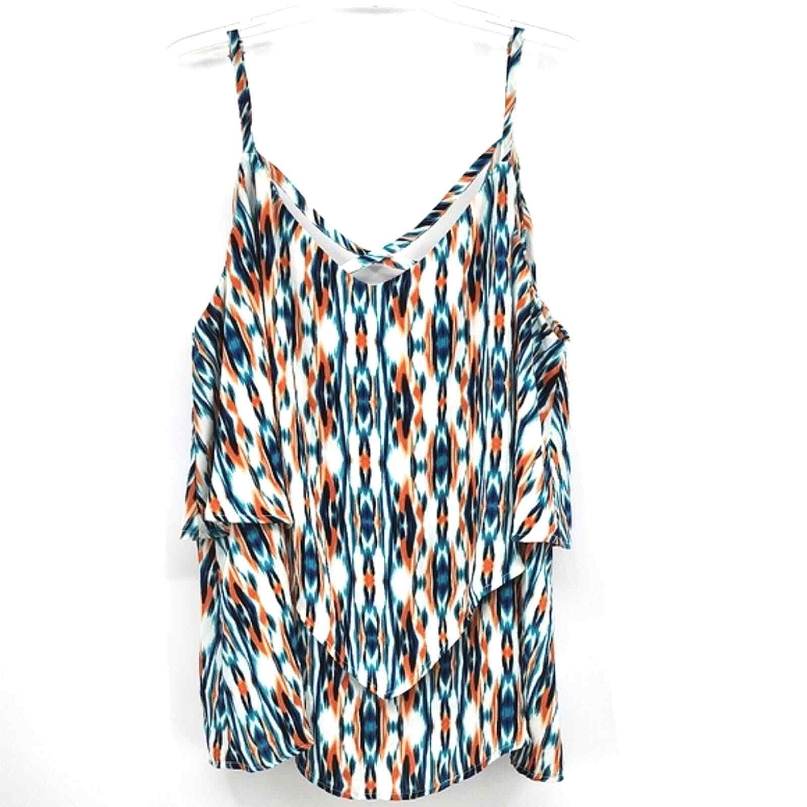 Tribal Women's Cami Shirt - Lace Overlay Embroidery Mesh Tank Top - View #2