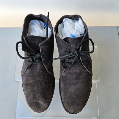 Woolrich Brown Suede Chukka Boots with Gray Wool Collar Men main image 3