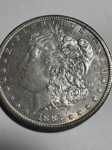 1887 s morgan silver dollar   Choice BU proof like      Lot #780