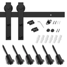 SDH-0080-21-BK Smart Standard Black Sliding Boor Door Hardware Kit