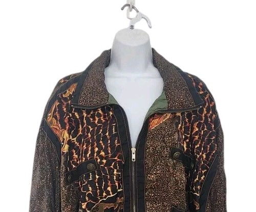 Vintage 90’s Clipper Bay Track Suit Jacket & Pants Size Large Animal Print. - Picture 8 of 17