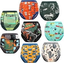 Baby 8 Packs Potty Training Pants Cotton Absorbent Training Underwear for Boy 5T