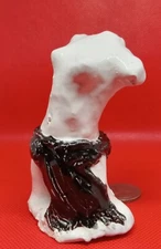 "Black Skirt"-Clay sculpture, signed, hand made and glazed; very nice one.