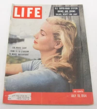 Life 1954 July Eva Marie Saint Coke Cola RCA GE Uranium Roads Gleem Dune Bug Ad