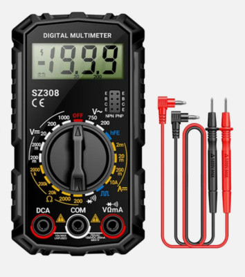 Digital Multimeter Messgerät LCD Strommesser Strom AC DC Amperemeter Voltmeter
