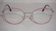 HENRY JULLIEN Eyeglasses HJINSOLEN08 C53C13 Round Pink Trim Silver 51 19 135