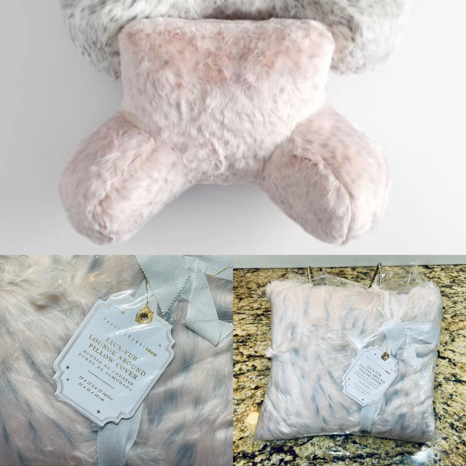 Funda de almohada Pottery Barn Teen de piel sintética para salón alrededor manchada ROSA NUEVA Foto 2 de 4