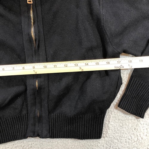 Zara Kids Full Zip Sweater Girls 10 Black Gold Zipper - Picture 3 of 11