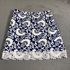 talbots women's floral skirt size 4, preowned