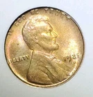 Rare- 1925  D Lincoln Wheat Cent, 1c, RB  ,Toned Gem+++