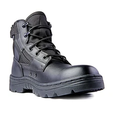 Ridge Men 6" Leather Non-Slip Tactical Military Work Black Shoe Boot