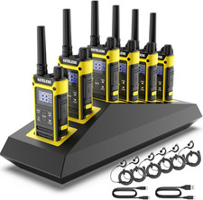 T3F IP67 Waterproof Walkie Talkies - Rugged 2-Way Radio - 6 Pack