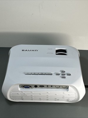 BAUHN HD LCD PROJECTOR- 1080 Home Theater- Full HD Projector- White - No Remote