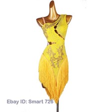 Latin Dance Dress Salsa Tango Cha Cha Ballroom Rhinestone Competition Dress