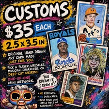 Custom Hand Drawn Art Card Commission 2.5x3.5 One Of One Sports Pop Culture