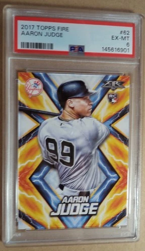 2017 Topps Fire AARON JUDGE Rookie #62 New York Yankees PSA 6 Ex-Mint