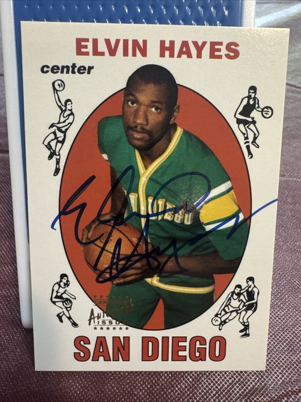 1996 TOPPS AUTOGRAPH ISSUE ROOKIE REPRINT ELVIN HAYES SAN DIEGO ROCKETS  MINT