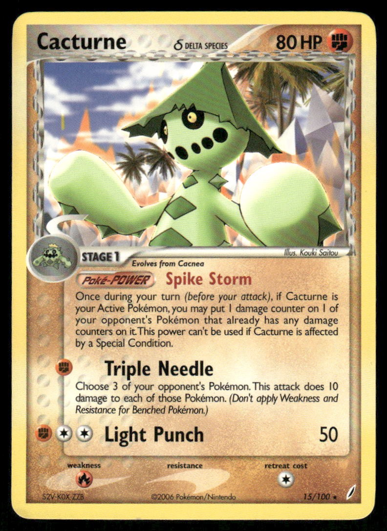 2006 Cacturne (Delta Species) 15/100 Rare NM Crystal Guardians Pokémon