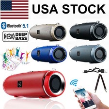 Bluetooth 5.1 Speaker Wireless Waterproof Outdoor Stereo LOUD Bass USB/TF Strap