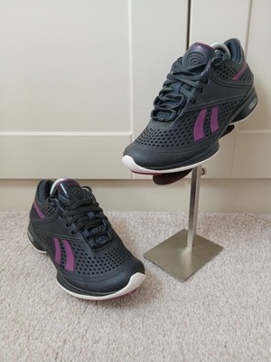 Reebok Easy Tone Damen Sneaker schwarz lila Gr. UK 3 Schnürer