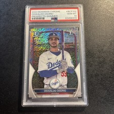 OSWALDO OSORIO 2023 1st Bowman Chrome Shimmer 1st - PSA 10