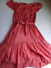 Lauren Ralph Lauren Dress 6 Embroidered A Line Bohemian Boho Beach Peasant New