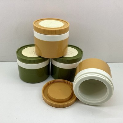 Vintage Thermos King Seely Insulated Jar Set of 4 Avocado Green & Harvest Gold