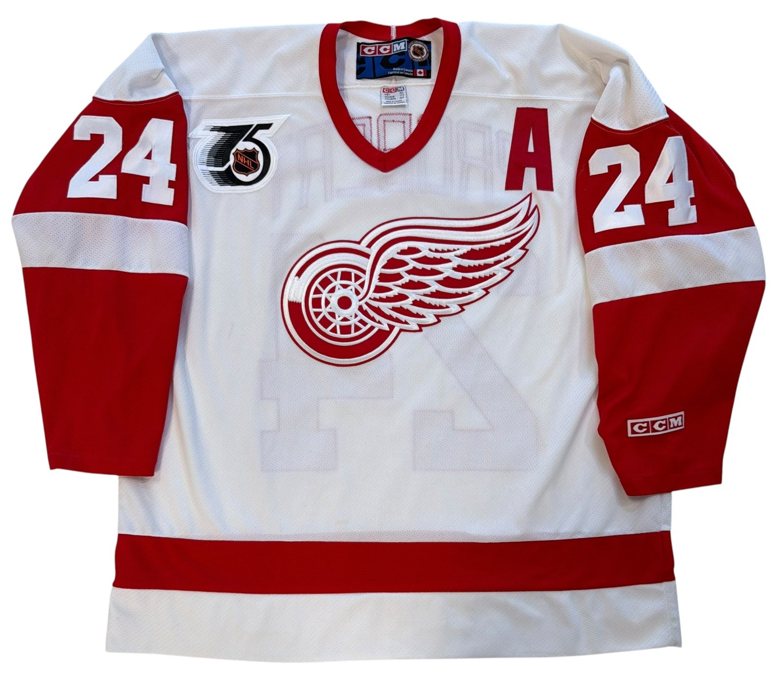 BOB PROBERT 1991-92 DETROIT RED WINGS CCM JERSEY SIZE XXL