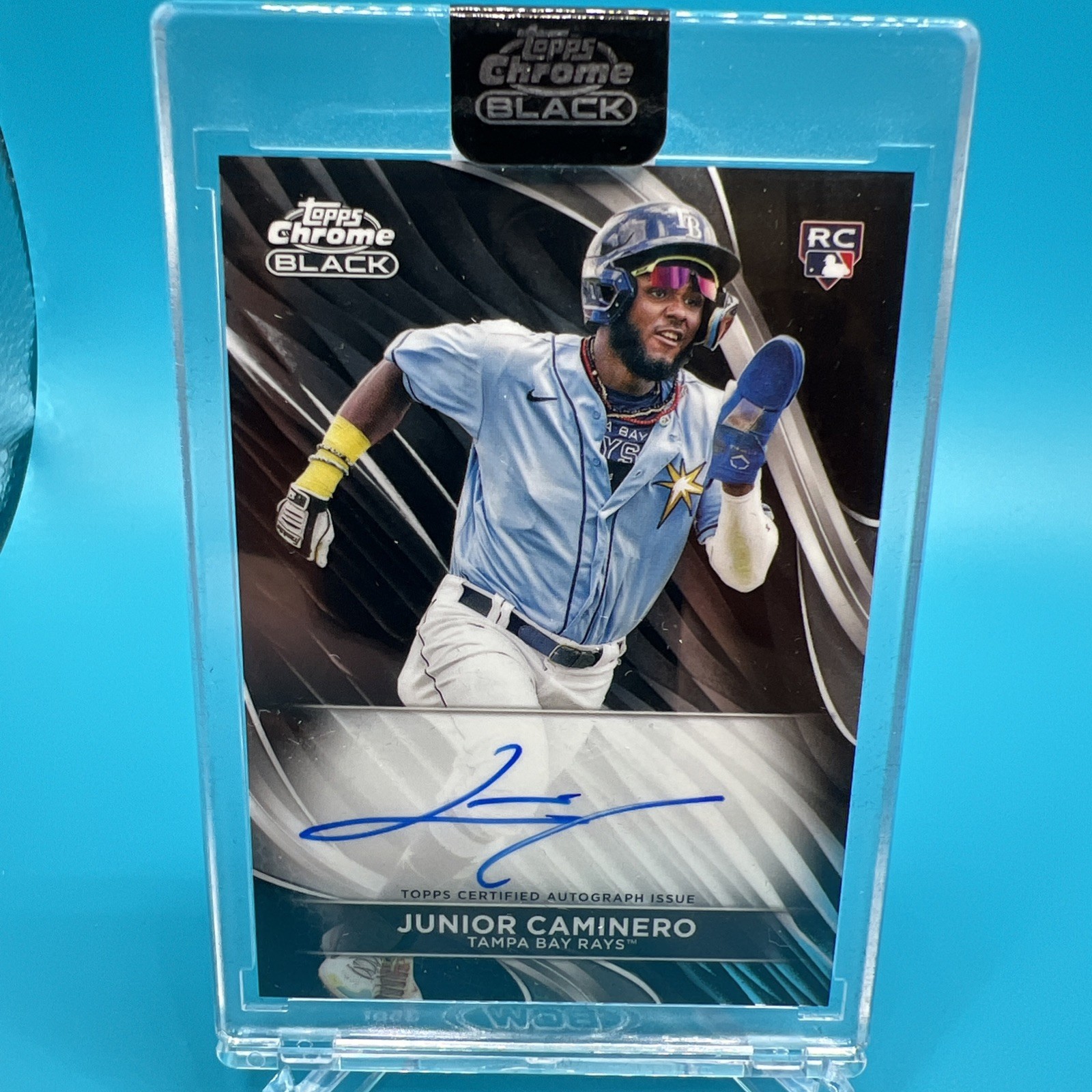 2024 Topps Chrome Black - Autographs Junior Caminero #CBA-JCA (AU, RC)