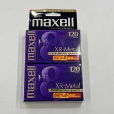 Maxell XR-Metal 120 Hi8 Professional Quality Sealed Blank Tapes Lot Of 2