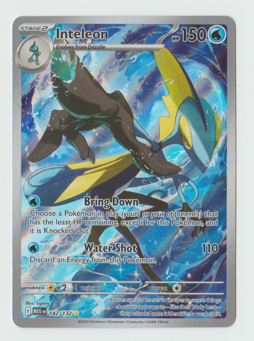 Inteleon 142/132 Mega Evolution Illustration Rare Holofoil NM