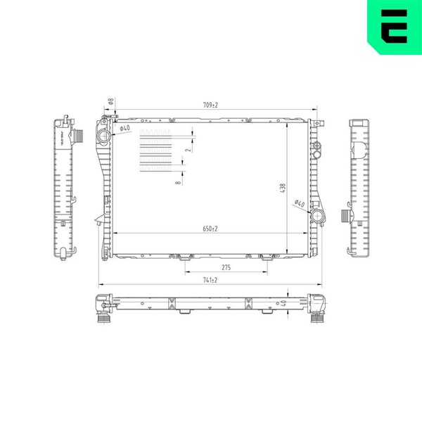ERA MotorküHler WasserküHler 673279 FüR BMW 5Er E39 7Er E38 Touring 520 523 525-image