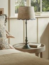 Blue Scalloped Edge Table Lamp