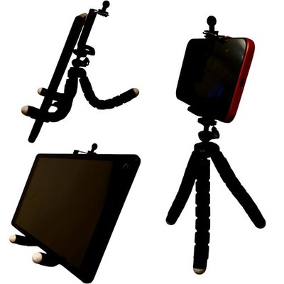 Smartphone Tablet Stand Stativ Handy Tripod Klemmstativ Selfie Flexibel Dreibein
