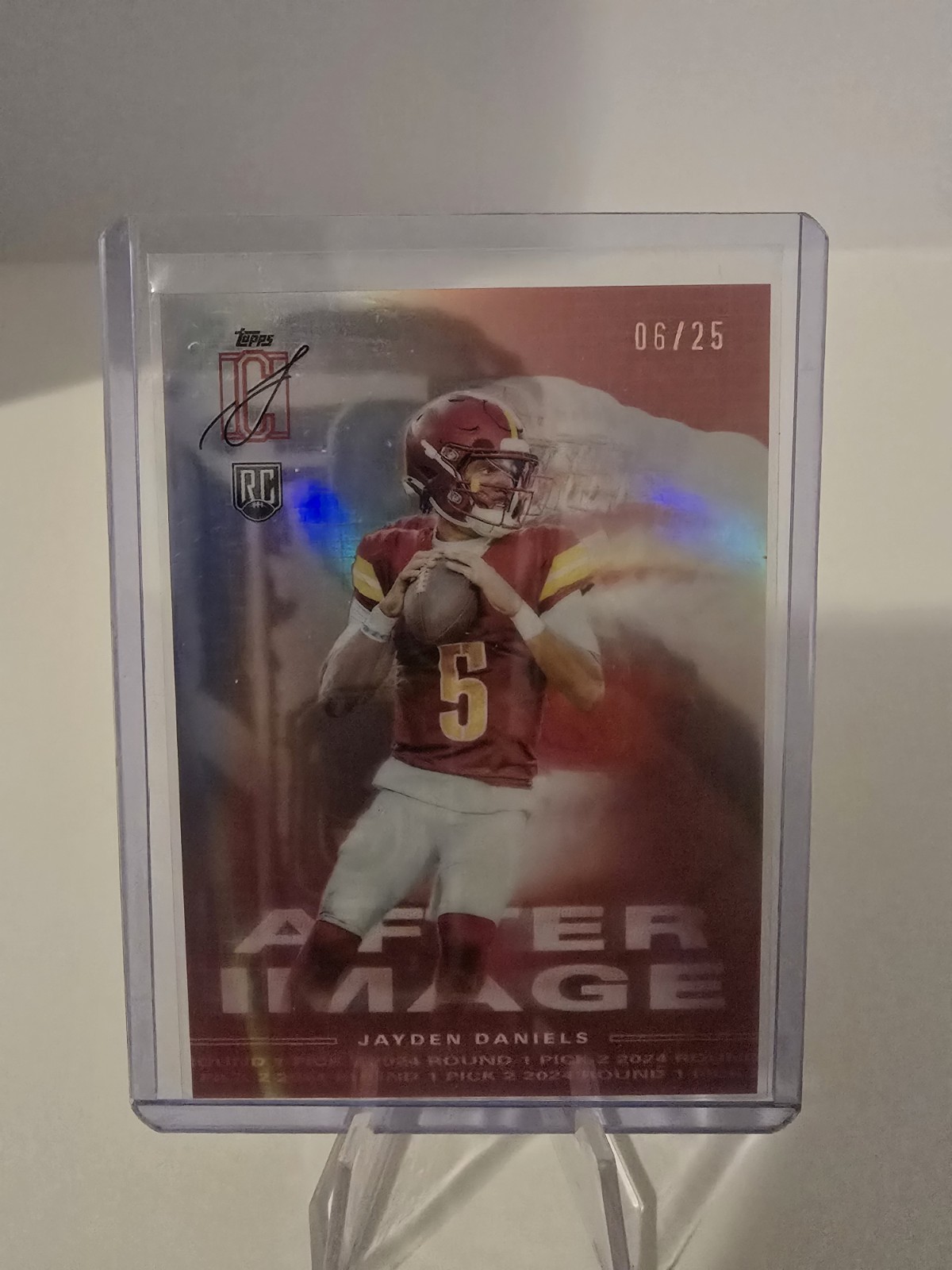 JAYDEN DANIELS RC - Red 06/25- 2024 Topps Signature Class - After Image #AI-7