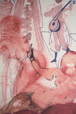 Salvador Dali Lithographie Größe 35 x50 cm! Signiert, limitiert, Prägestempel.