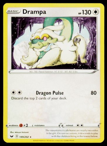 Drampa Rare SWSH01: Sword & Shield Base Set 149/202 LP
