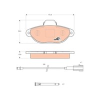 Bremsbelagsatz Scheibenbremse TRW GDB1745 Cotec FüR Fiat Ford Vorderachse