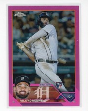 2023 Topps Chrome Riley Greene #182 RC Rookie Pink Refractor (CC)