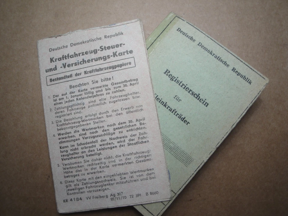 Typenschild, Betriebserlaubnis, f. Simson Schwalbe KR51/1, Kaufvertrag, Papiere, - Bild 4 von 4